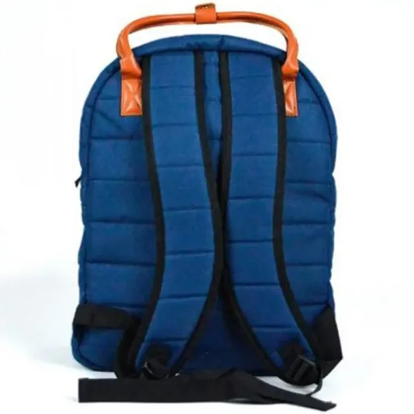 imagen de Must: Mochila escolar azul con bordes redondeados 40x30x12cm 2