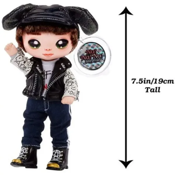 imagen de Na! Na! Na! Surprise: 2 en 1 Glam Metallic muñeca de moda con cartera - Maxwell Dane 3