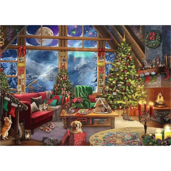 imagen de Navidad en las montañas 2x500 piezas puzzle - Trefl 2