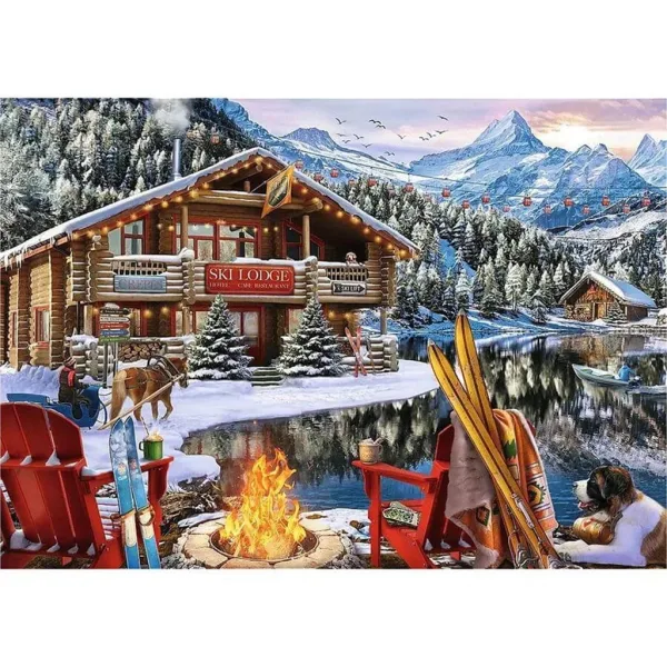 imagen de Navidad en las montañas 2x500 piezas puzzle - Trefl 3