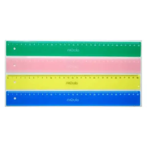 imagen de Nebulo: Regla de colores de 30cm en varias versiones de color 1ud 1