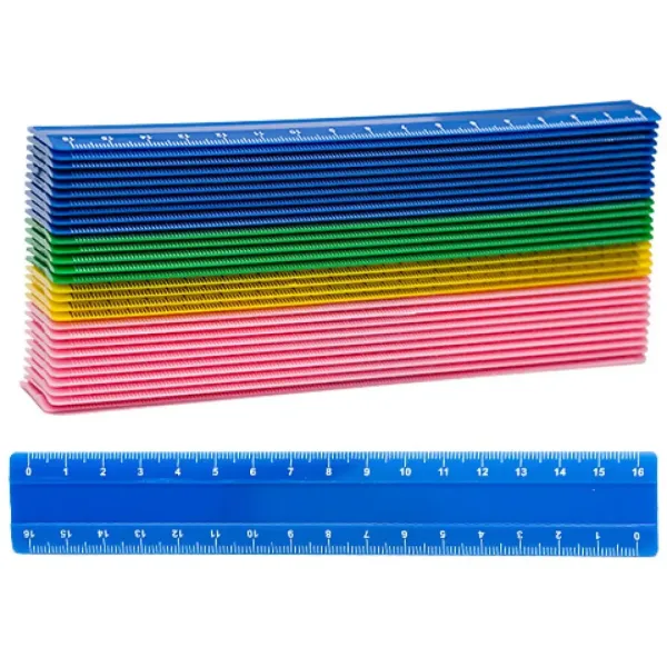 imagen de Nebulo: Regla de plástico en varios colores 16cm 1