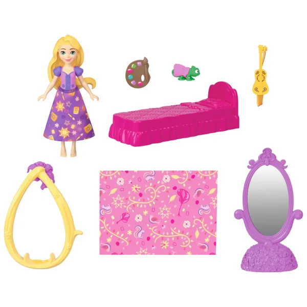 imagen de Palacio de Princesas Disney mini Rapunzel con muñeca - Mattel 3