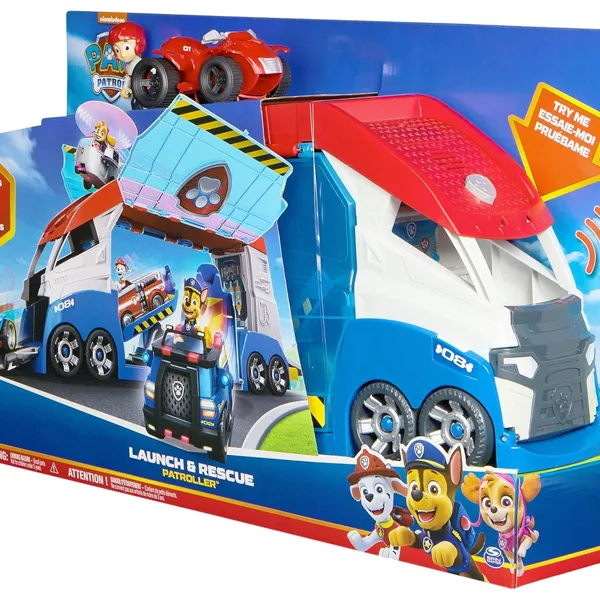 imagen de Paw Patrol: Camión de transporte de equipo de misión con sonido, figura de Ryder y su vehículo - Spin Master 8