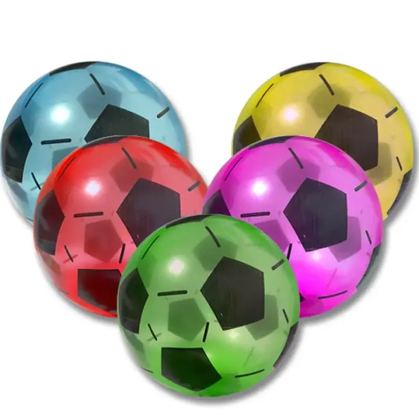 imagen de Pelota de fútbol de colores con patrón de goma de 23 cm 1