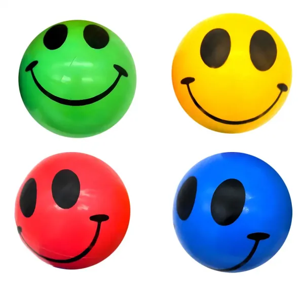 imagen de Pelota de goma con diseño de Smiley de 23 cm en varias versiones de color 1