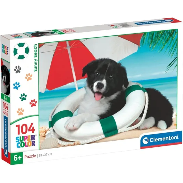 imagen de Perrito de sol 104 piezas Super Color puzzle - Clementoni 1