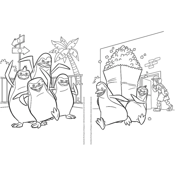 imagen de Pinguinos de Madagascar libro para colorear - Trefl 3