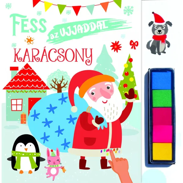 imagen de Pinta con tu dedo libro para colorear - Navidad 1