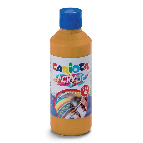imagen de Pintura acrílica de 250ml en color dorado - Carioca 1