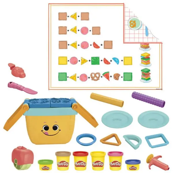 imagen de Play-Doh: Conjuntos de formas de picnic para principiantes con accesorios - Hasbro 4
