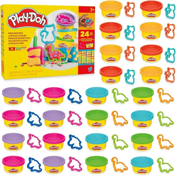 imagen de Play-Doh: Pack de juego de fiesta con 24 botes de plastilina y accesorios - Hasbro 2