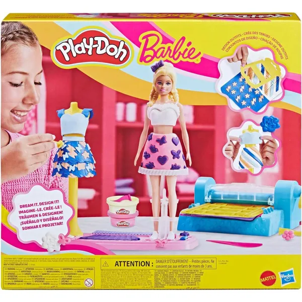 imagen de Play-Doh: Set de estudio de patrones de diseño de ropa de Barbie - Hasbro 3