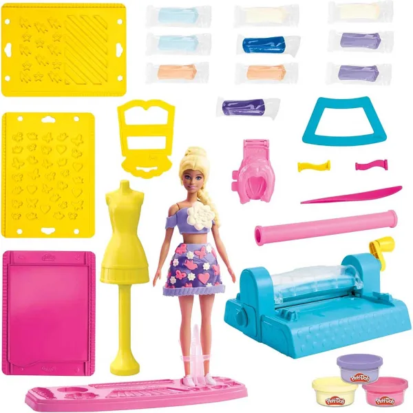 imagen de Play-Doh: Set de estudio de patrones de diseño de ropa de Barbie - Hasbro 4