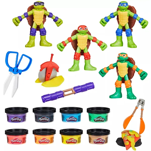imagen de Play-Doh: Tini ninja tortugas cowabunga creations juego de juguetes - Hasbro 4
