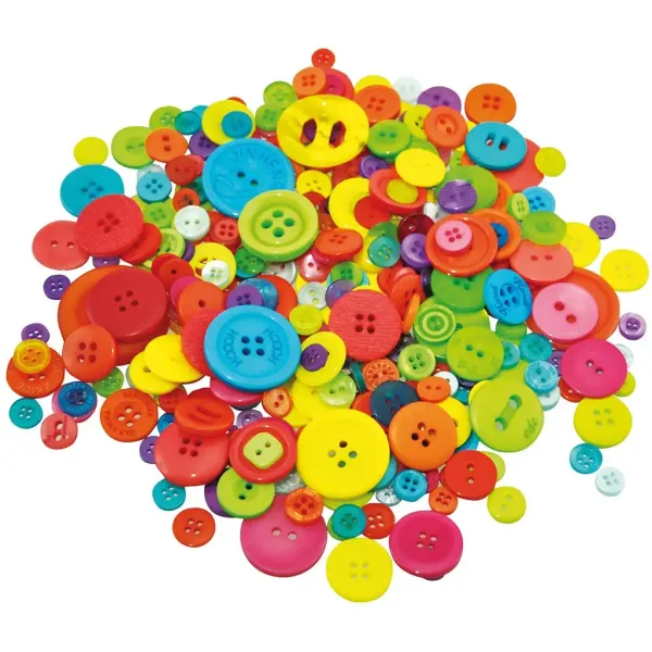 imagen de PlayBox: Botones de colores en diferentes tamaños paquete de 500g 1