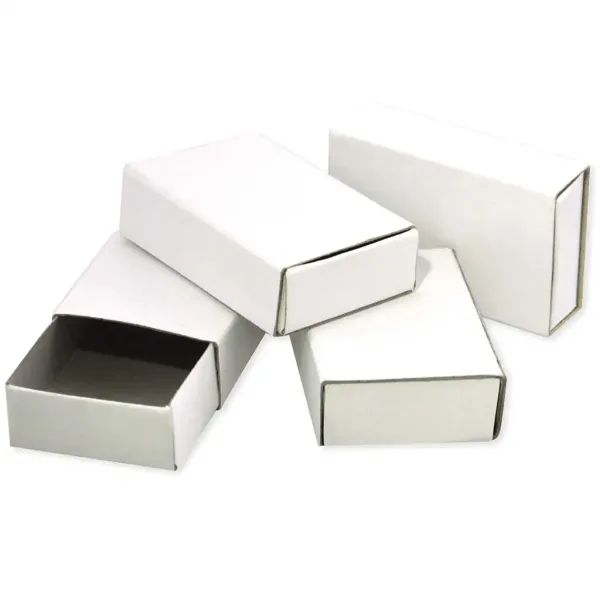 imagen de PlayBox: Caja de fósforos decorable de color blanco natural 55x35x15mm paquete de 50 unidades 1