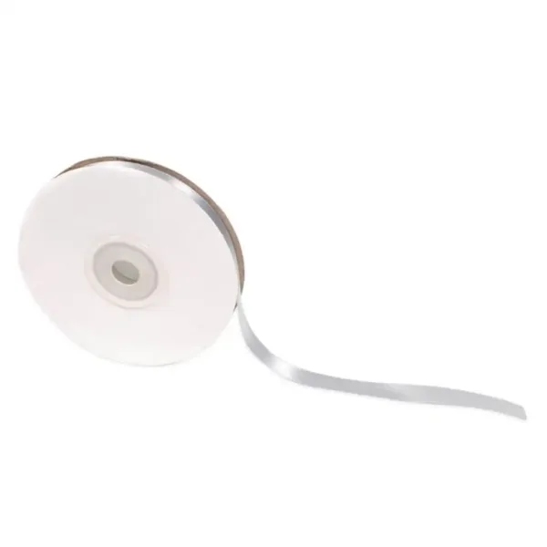 imagen de PlayBox: Cinta de satén en color plata 10mm 30m 1