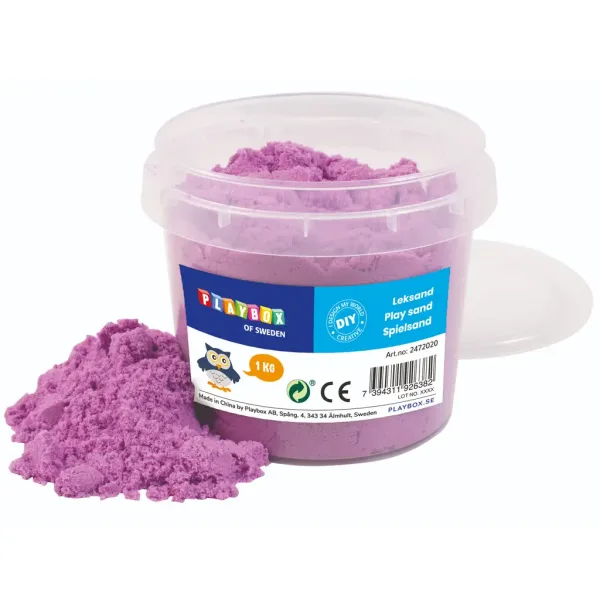 imagen de PlayBox: Cubo de plastilina de color púrpura 1kg 1