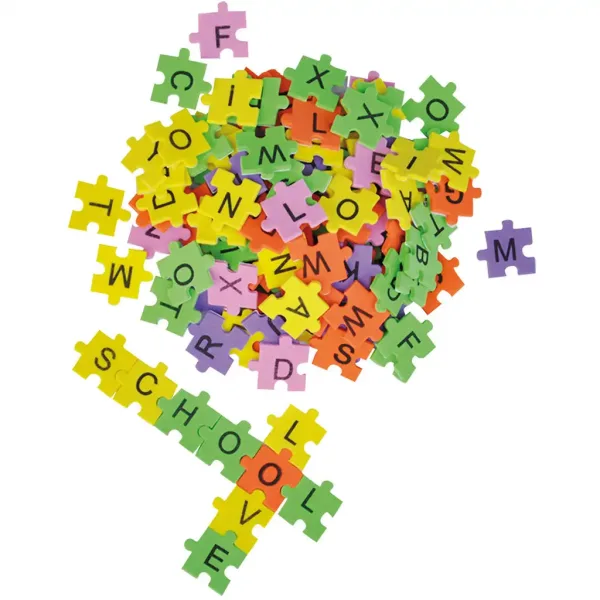 imagen de PlayBox: Elementos de puzzle de espuma de colores con diferentes colores y letras 2000 piezas 20x20mm 1