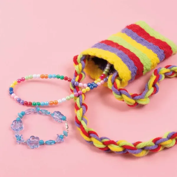 imagen de PlayBox: Kit completo de tejido con hilos y telar cuadrado 2