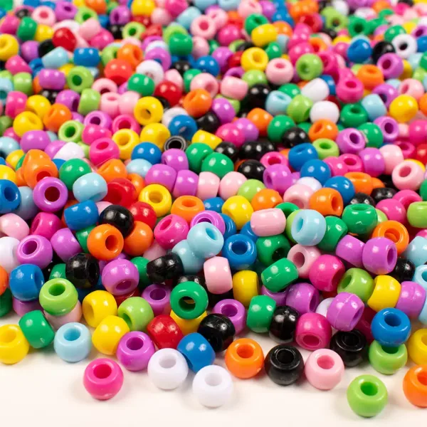 imagen de PlayBox: Paquete de 1000 cuentas de colores en forma de cilindro 1