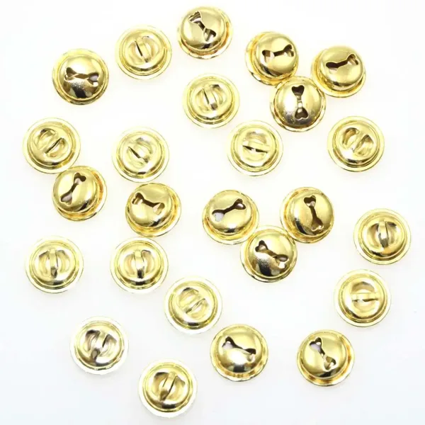 imagen de PlayBox: Paquete de 25 campanitas de color dorado de 15mm 1