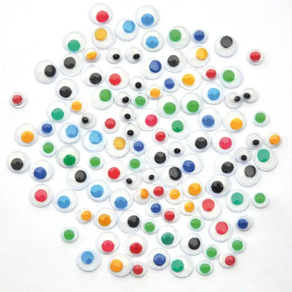 imagen de Playbox: Paquete de 600 ojos decorativos de colores 1