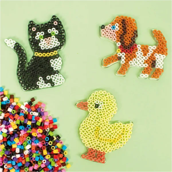 imagen de PlayBox: Paquete de base de animales para perlas planchables MIDI de 5 mm, set de 4 piezas 3