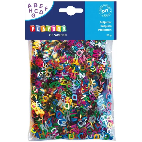 imagen de PlayBox: Paquete de letras de colores 50g 1