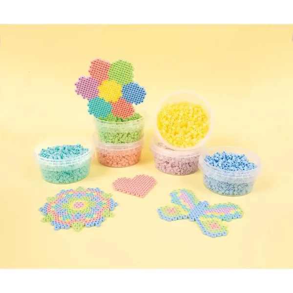 imagen de PlayBox: Perlas MIDI planchables de 5 mm en 6 colores pastel 6000 unidades 2