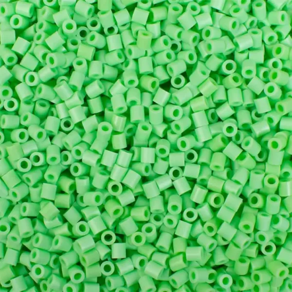 imagen de PlayBox: Perlas planas MIDI de 5 mm en color verde claro, paquete de 6000 unidades 2
