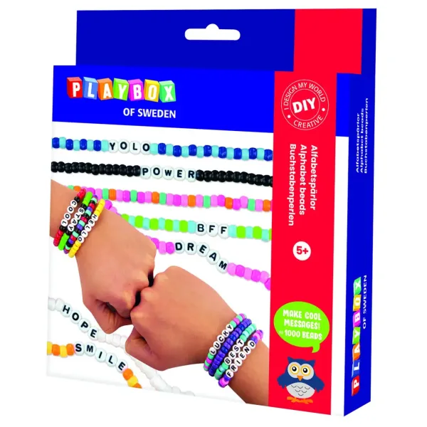 imagen de PlayBox: Set de creación de pulseras creativas con cuentas de letras y de colores 1