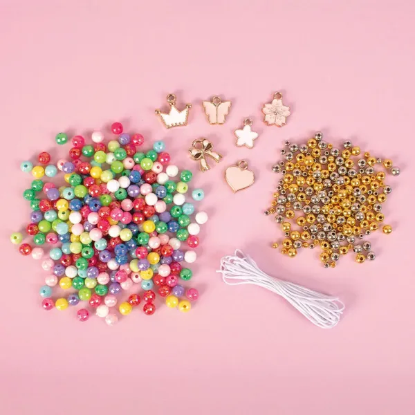 imagen de PlayBox: Set de cuentas para hacer pulseras con charms 500 piezas 2