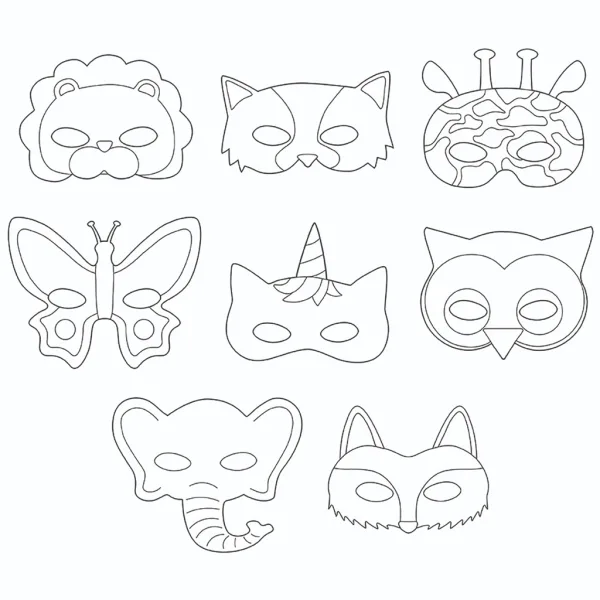imagen de PlayBox: Set de máscaras de papel de animales de 16 piezas 2