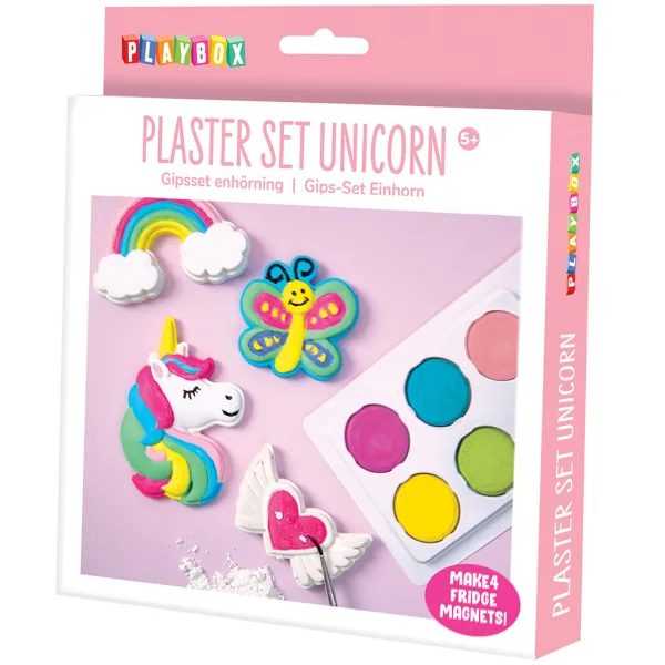 imagen de PlayBox: Set de moldes de yeso para crear imanes de unicornio 1