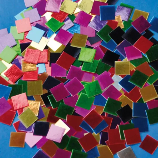 imagen de PlayBox: Set de mosaicos de papel en colores metálicos de 10000 piezas 10x10mm 1