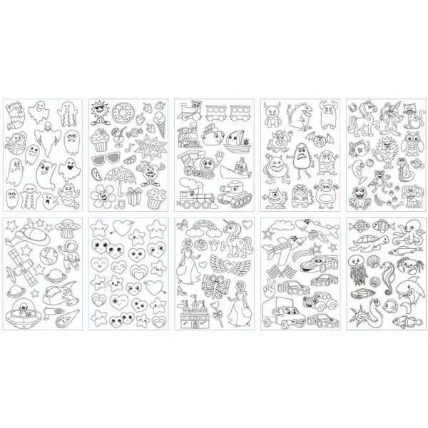 imagen de PlayBox: Set de pegatinas para colorear de 160 piezas 2