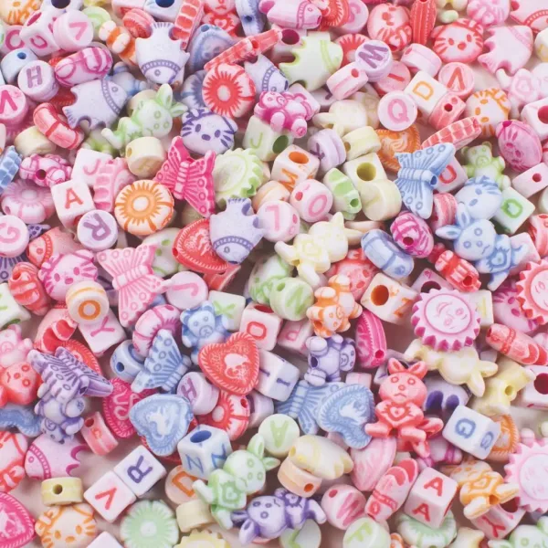imagen de PlayBox: Set de perlas mixtas de color pastel de 550 piezas 1