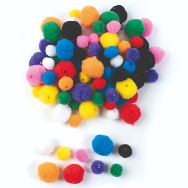 imagen de PlayBox: Set de pompones de colores de 200 piezas 1