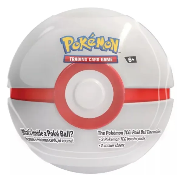 imagen de Pokémon TCG 2024 Lata de Poké Ball – Lata de metal en forma de Pokéball con 3 sobres en varias versiones 3