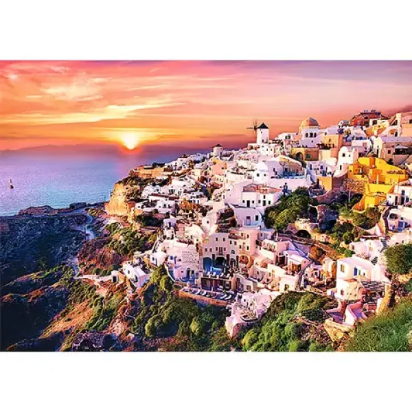 imagen de Puzzle de 1000 piezas de atardecer en Santorini - Trefl 2