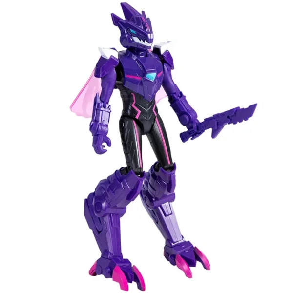 imagen de Quantum Heroes: Figura de acción Dinoster Trina con armadura morada de 20 cm 3
