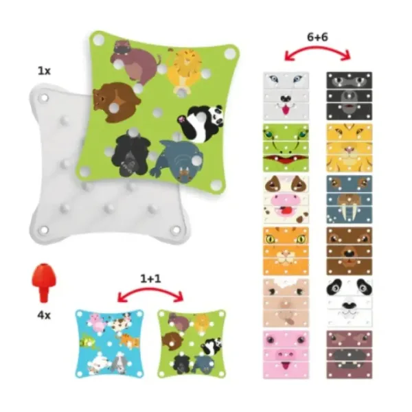 imagen de Quercetti: Crea una cara de animal puzzle 4