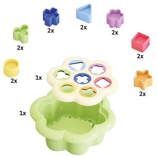 imagen de Quercetti: juego de clasificación de formas PlayEco+ Daisy, 16 piezas 2