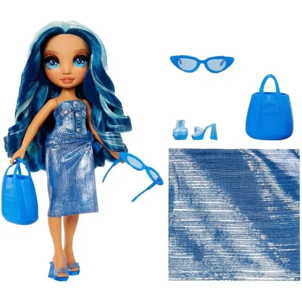 imagen de Rainbow High: Muñeca de moda Skyler para vestir en la playa 3