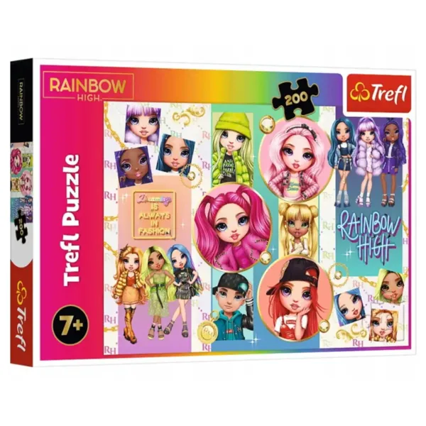 imagen de Rainbow High: Rompecabezas de amistad colorida de 200 piezas - Trefl 1