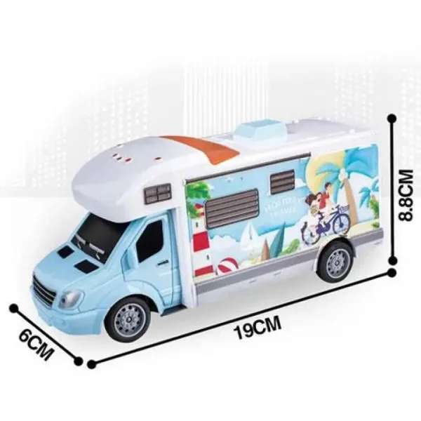 imagen de RC Autocaravana de Viaje Holiday Control Remoto con Luz 27MHz 1/32 de Escala 20cm 4
