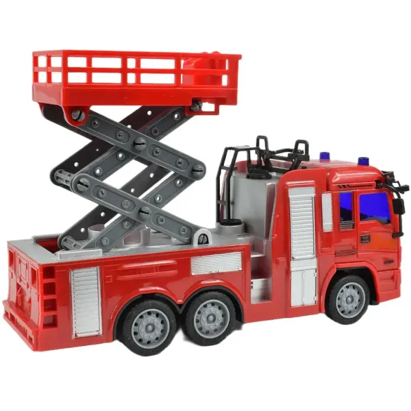 imagen de RC Camión de bomberos teledirigido con luces 27MHz 20cm en tres versiones diferentes 1ud 4