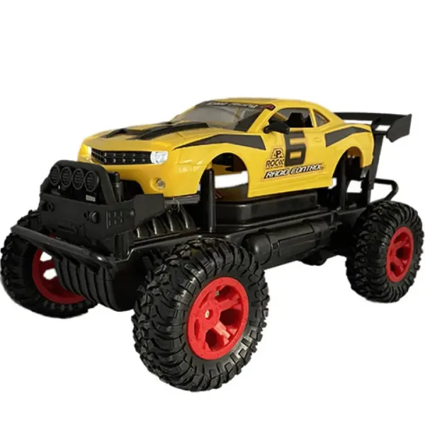 imagen de RC Off-Road coche teledirigido amarillo Camaro con luz 27 MHz 29cm 1/14 de escala 3